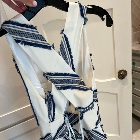 Milly White Dress with Blue Embroidery - Picture 9 of 9